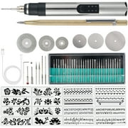 Electric Engraving Pen Cordless Micro Carving Pen with 3 Adjustable Speed 280mAh Rechargeable Engraver Machine Wireless Etching Engraving Tool for Jewelry Wood Metal Glass Stone