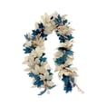 thumbnail image 2 of Tibetan Blue Artificial Maple Leaf Vines, White and Navy Plastic Hanging Fall Leaf Garland, 175cm Long Staircase, Dining Table, Fireplace All Season Decoration, 2 of 7