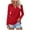 Red, variant on XUELUO Boho Tops For Women Autumn Winter Solid Color Lapel V Neck Long Sleeve Fashion Casual Shirts For Women T-shirts Holiday Wear,Pink,M