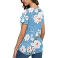 thumbnail image 4 of T-shirt Henley à Manches Courtes/longues pour Femmes, Décontracté, Basique, 4 of 4