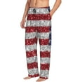 thumbnail image 6 of Sigee America Flag Glitter print Men's Pajama Pants Lounge Sleep Bottoms with Elastic Waistband and Pockets-Medium, 6 of 6