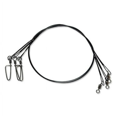 Tsunami Stainless Black Coated Steel Wire Leader, 10pk, 24", 20lb, TSWLB-20-24