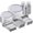Silver, variant on 600PCS Silver Disposable Plastic Plates, Silver Plastic Dinnerware Set Includes 100 Dinner Plates, Dessert Plate, Cups, Spoons, Forks, Knives for 100 Guests, Perfect for Party, Wedding, Birthday