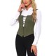 thumbnail image 4 of CHALECO VINTAGE INSPIRE CHIC PARA MUJERES CON CREMALLERA DE ENCAGE, CHAQUETA CORTA, TIRANTES ANCHOS, SIN MANGAS, TIPO CHALET, TALLA XS, VERDE OSCURO, 4 of 6