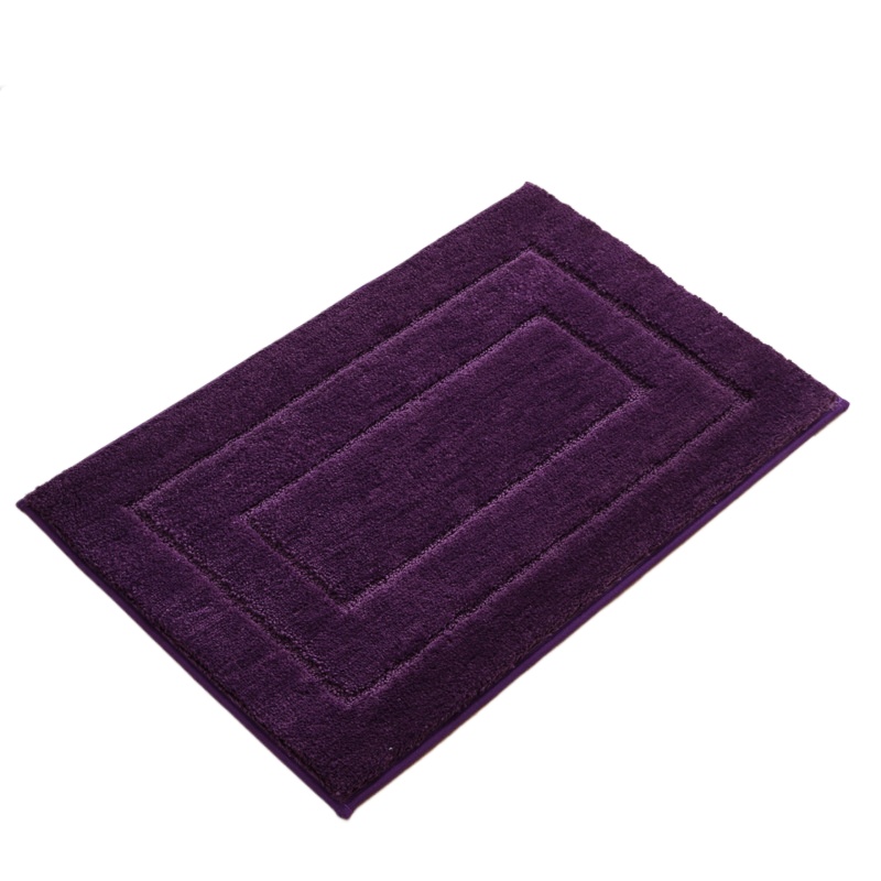 FUDAKUNA Bathroom Rug Fluffy Purple 15.7 x 23.6" Modern Geometric Absorbent Plush Bath Rugs Machine Washable
