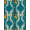 Teal Yellow Multicolor, Pattern 13, variant on ODIKA 8'x10' Washable Area Rug Durable, Non-Slip Personalized Album Artwork Retro Record Player Cassette for Living Room, Under Sectional, Family