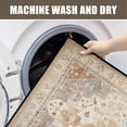 thumbnail image 4 of Washable Vintage Kitchen Mat 31"x20" Non Slip Soft Plush Low Profile Kitchen Rug, Distressed Medallion Oriental Style Sink Mat for Laundry Room Bedroom Office, 4 of 6