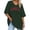 C-Dark Green397, variant on DHFJKG Oversized T Shirt Women's Letter Print Short Sleeve Vintage V Neck Top Casual Loose Fit Basic Summer Tee Shirts Cozy Tops