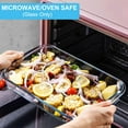 thumbnail image 3 of KOMUEE 8 Pieces Glass Baking Dish with Lids Rectangular Glass Baking Pan Bakeware Set with Lids, Baking Pans for Lasagna, Leftovers, Cooking, Kitchen, Fridge-to-Oven, Gray, 3 of 7