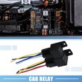 thumbnail image 2 of Relay 4 Pin 4 Wires w/ Harness Socket DC 12V 40A SPST Automotive Car 2pcs, 2 of 8
