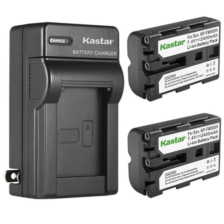 Kastar 2-Pack Battery and AC Wall Charger Replacement for Sony Alpha A560 DSLR-A560B DSLR-A560H DSLR-A560L DSLR-A560Y DSLR-A580 α580 Alpha A580 DSLR-A580L DSLR-A580Y DSLR-A700 α700