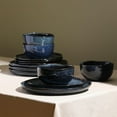 thumbnail image 2 of Open Box Stone Lain Stoneware 12pc Dinnerware Set, Service for 4, Deep Blue, 2 of 7