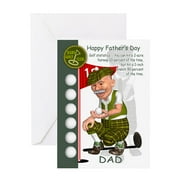 CafePress - Golf Father's Day Greeting Card With Fun Cartoon G - Greeting Card, Blank Inside Matte