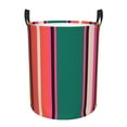 thumbnail image 6 of Lsque Vertical Stripes pattern Laundry Hamper Basket, Tall Woven Rope Hamper Basket for Clothes, Lightweight Storage Basket, Collapsible Waterproof-Medium, 6 of 8
