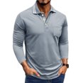thumbnail image 1 of pstuiky camisas de manga larga para hombre, Cárdigan informal de manga larga con botones y bolsillo para hombre Tops de hombre xl, 1 of 7