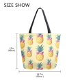thumbnail image 5 of FORMRS Womens Canvas Tote Bag with Zipper Inner Pocket Shoulder Handbag, Pineapple Love, 5 of 7