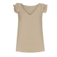thumbnail image 3 of Mittory Women's Summer Dressy Tank Tops Casual V Neck Ruffle Cap Sleeve Flowy Shirts Cute Sleeveless Blouses, 3 of 5