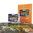thumbnail image 2 of Wooden Jigsaw Puzzles for Adults - Uniquely Shaped Pieces - made in the USA by FoxSmartBox - 485 Pieces - Hunting near Hartenfels Castle, 2 of 6