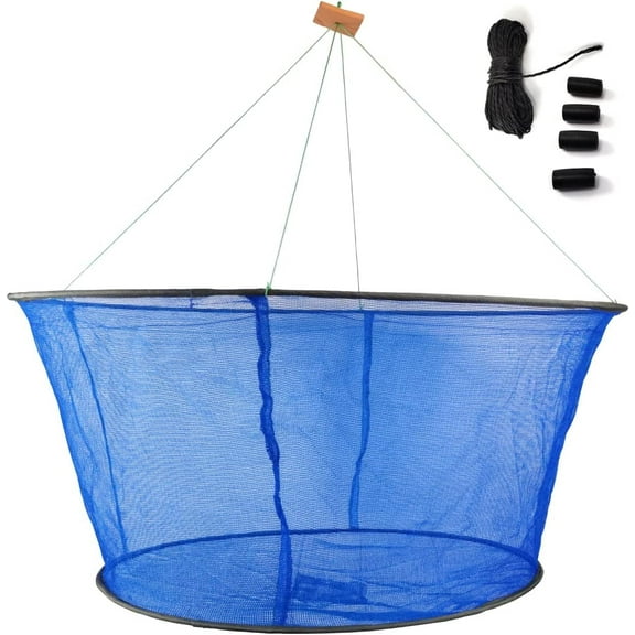 Drasry Fishing Bait Trap Pier Nets Foldable Fish Minnow Crayfish Shrimp Collapsible Throw Cast Net