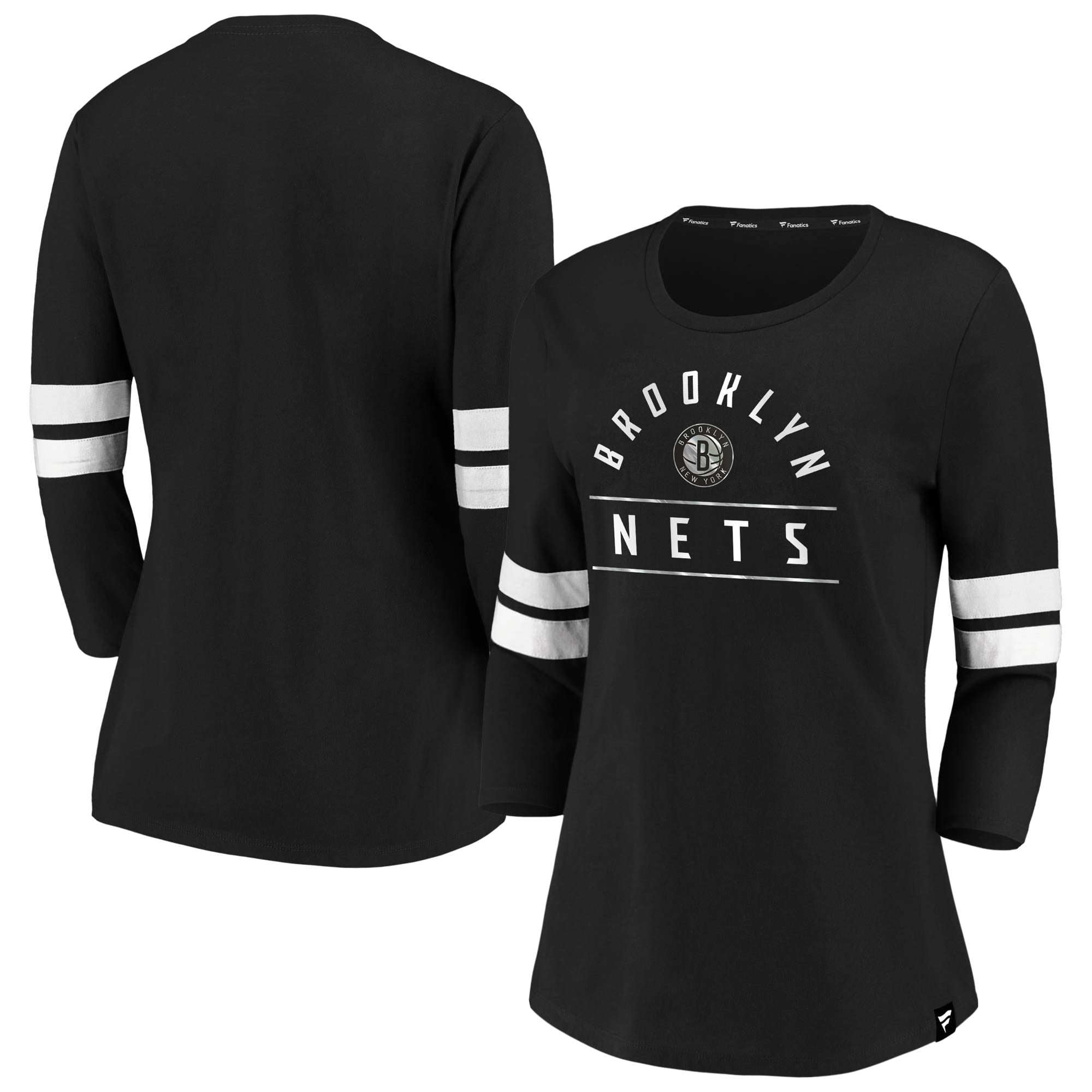OTS Brooklyn Nets Womens Long Sleeve Scoop Neck T-Shirt