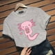 thumbnail image 4 of Camiseta Kawaii con estampado gráfico Axolotl para mujer, blusa informal de manga corta con cuello redondo, Tops Y2K, novedad, 4 of 4