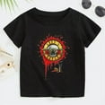 thumbnail image 5 of Camiseta de verano para niños de 2 a 14 años, banda de rock Gun N Roses, camisetas de manga corta de música Kpop para niños y niñas, ropa informal de algodón para niños, 5 of 5