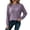 Purple, variant on Crew Neck Tops for Women, Soft Stretch Long Sleeve Solid Color Casual Slim Pullover Tops Basic Shirts for Everyday Loungewear