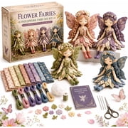 Fairy Patchwork DIY Collection, 2026 Flower Fairies Sewing Kit, Handmade Winged Cloth Doll Craft Set for Adults