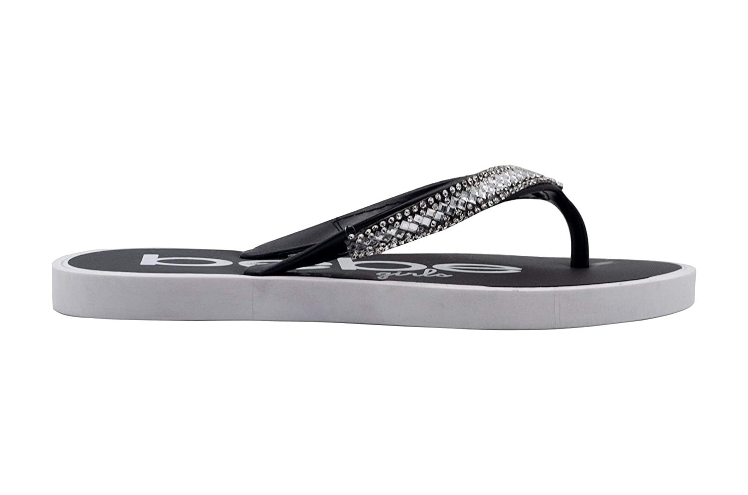bebe flip flops rhinestone