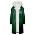 thumbnail image 5 of UJNDER Women's Hooded Sweatshirt Solid Color Drawstring Long Zipper Pocket Jacket Style Pullover Winter Dark Green M, 5 of 9