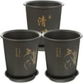 thumbnail image 5 of FUEENIRVA 3 Sets of Plastic Planter Nursery Pots for Kitchen Dark Red, 5 of 8