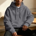 thumbnail image 6 of JIAYUE Men Hooded Sweatshirt Oversize Solid Color Long Sleeve Drawstring With Pocket Hoodie for Daily Casual Wear, 6 of 8