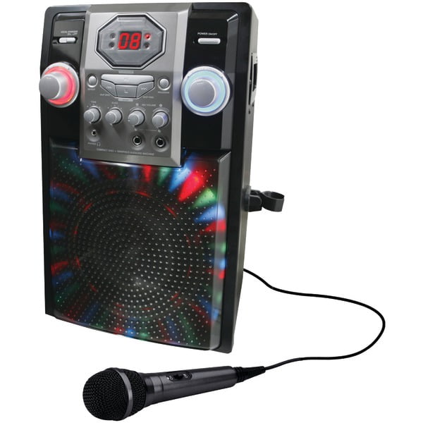 GPX Bluetooth Wireless Karaoke Party Machine with LED Lights, JB185B