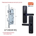 thumbnail image 2 of Door Lock, K7 Pro Biometric Fingerprint Door Lock Black Smart Lock Tuya App Remote Unlocking Password Keyless Lock Electronic Door Lock ,Easy to Install, 2 of 7
