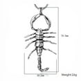 thumbnail image 2 of PAMTIER Unisex Stainless Steel Retro Personality Cool Rock Animal Scorpion Pendant Necklace Poisonous Terrible Scary Scorpio Constellation Free Chain, 2 of 6
