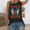 thumbnail image 2 of Camiseta sin mangas de Halloween para mujer, camiseta sin mangas con estampado gráfico divertido de playa de verano para adultos, blusa Fridja  gh963, 2 of 6