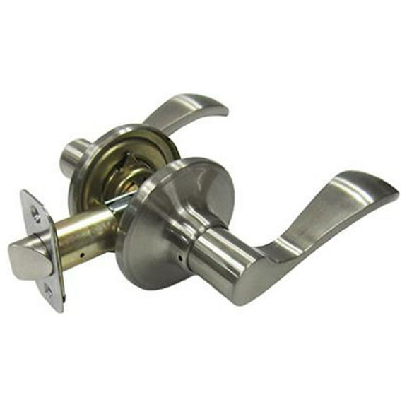 TruGuard LYEX203BZ Reversible Lever Passage Lockset, Naples Style, Satin Nickel - Quantity 6