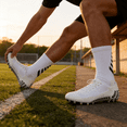 thumbnail image 4 of 4 Pairs Men's Soccer Running Socks with Non-Slip Silicone Grip Cushioned Terry Sole Durable & Moisture-Wicking, 4 of 6