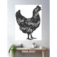 thumbnail image 2 of Chicken Cuts Poster Wall Art, Modern Wall Decor For Living Room Bedroom, 12x18 UNFRAMED, 2 of 3