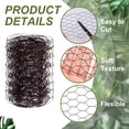 thumbnail image 3 of Chicken Wire, 4 x 118 Inch Iron Mesh Netting Floral Wire Plant Cage, Coffee, 3 of 6