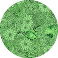 thumbnail image 1 of Ahgly Company Indoor Round Patterned Stoplight Go Green Area Rugs, 7' Round, 1 of 6