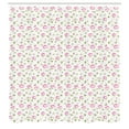 thumbnail image 3 of Ambesonne Floral Shower Curtain, Blossoming Roses Vintage, 69"Wx84"L, Pink Olive Green, 3 of 5