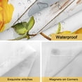 thumbnail image 4 of Spring Floral No Hooks Shower Curtain with Snap-in Liner Oil Painting Yellow Flowers Farmhouse Vintage Wood Grain Shower Curtains for Bathroom, Waterproof, Easy Install, Washable 36"x72", 4 of 9