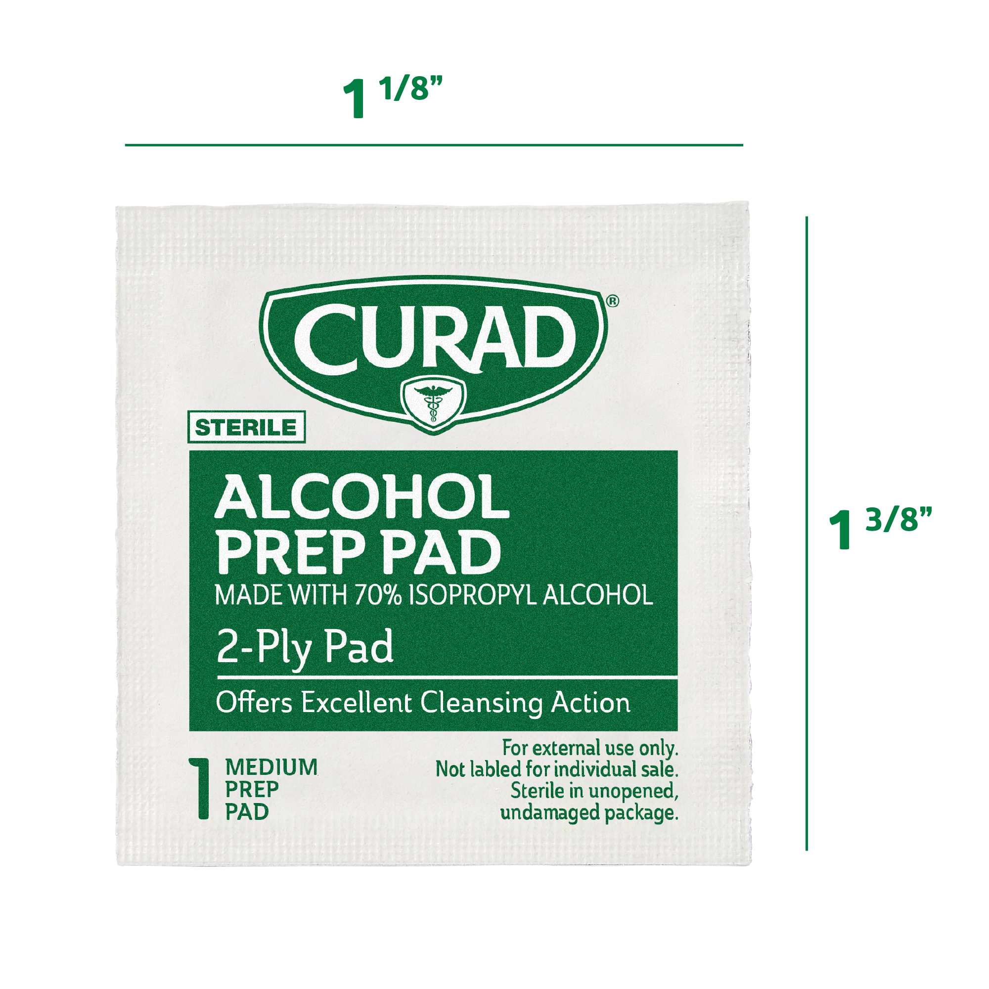 Curad Alcohol Prep Pads - 4 Boxes, 400 Total Count - Isopropyl Wipes, Thick Pads