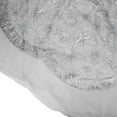 thumbnail image 3 of Northlight 60" Iridescent Sequined White and Silver Christmas Tree Skirt with Faux Fur Trim, 3 of 3