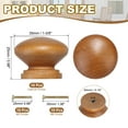 thumbnail image 2 of Uxcell Cabinet Knobs Round Drawer Dresser Knobs Wood Handles Knobs Drawer Pulls with Screws Light Brown, 2 of 7