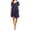 Navy, variant on Women's Casual V-Neck Short Sleeves Solid Casual Dress