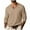 Khaki a2, variant on UQJfacai Long Sleeve Shirts for Men Textured Trendy V Neck T-Shirts Spring Casual Stylish Loose Fit Pullover Tops S-3XL