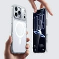 thumbnail image 2 of for iPhone Air Magnetic Clear PC+TPU Protective Case, Luxury Shockproof Anti-Scratch Wireless Charging Ultra Slim Transparent Lightweight Anti-Fingerprint Phone Case Cover, White, 2 of 6