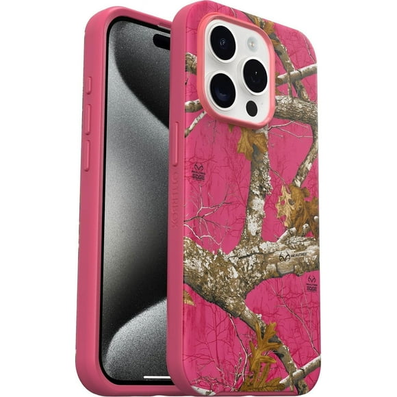 Otterbox Funda Symmetry Series para iPhone 15 Pro Max, Diseño de Flamencos de Realtree
